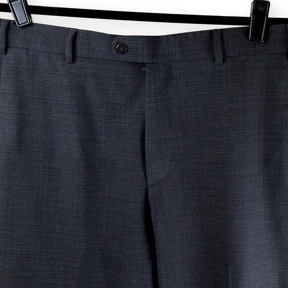 Zanella Mens Gray Dress Flat Front Pant 36 - Picture 9 of 9